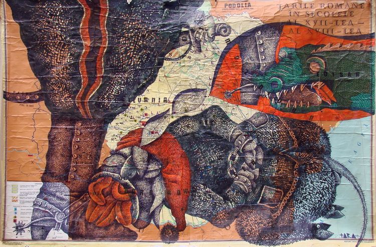 16 Tara - Detail of an Endless Story, desen, 130 x 190 cm, 2007