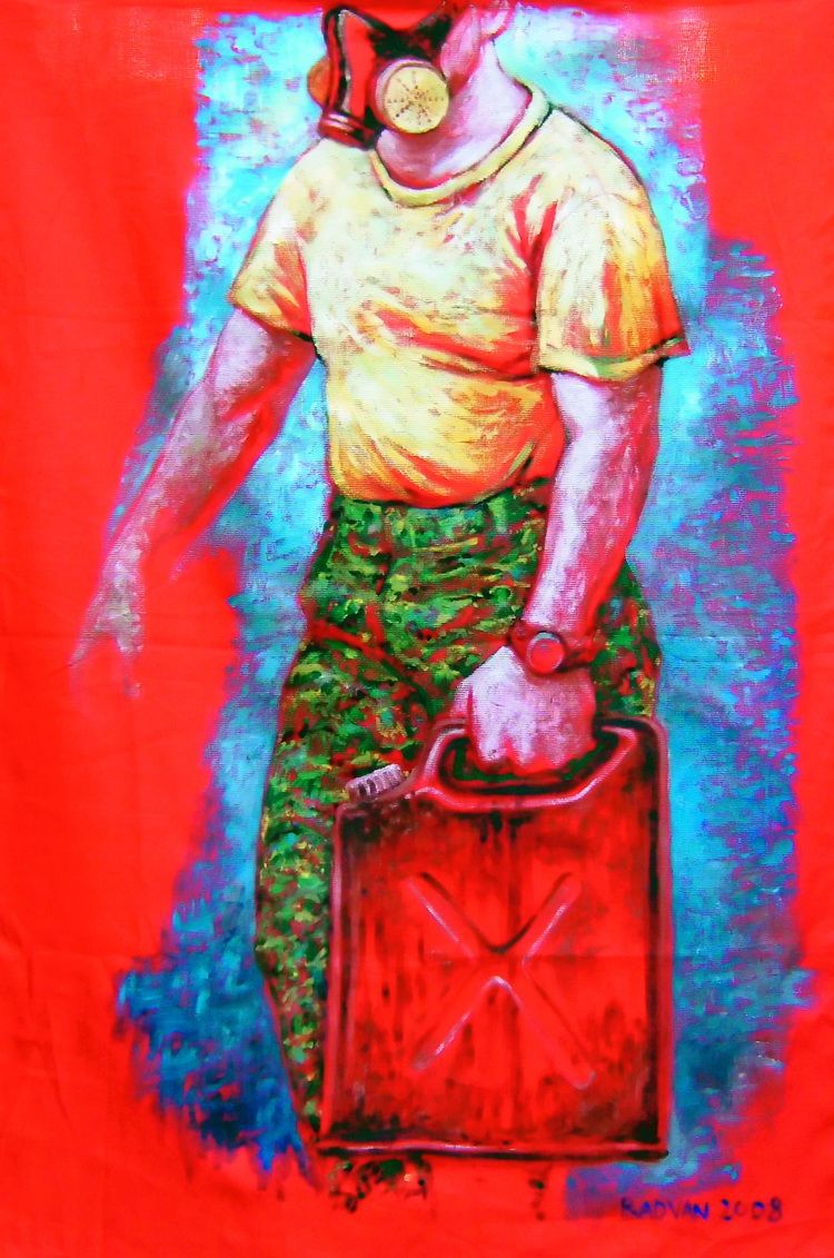 Alexandru Radvan, Kreuzfahrer 23, Acrylic auf ungrundierte Leinwand, 152.5x102 cm, 2008