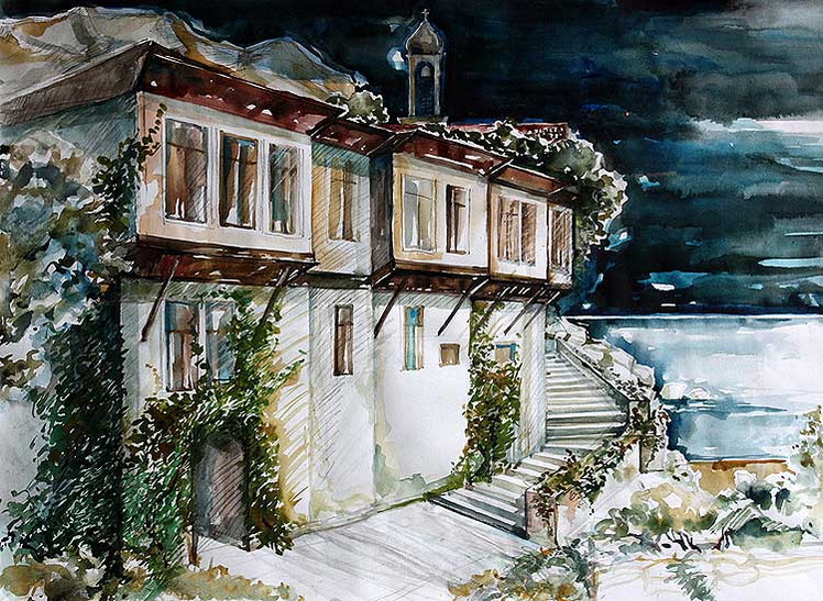 2. Andreescu Jana, Marină - Balcic, acuarelă, 50 x 70 cm - 748